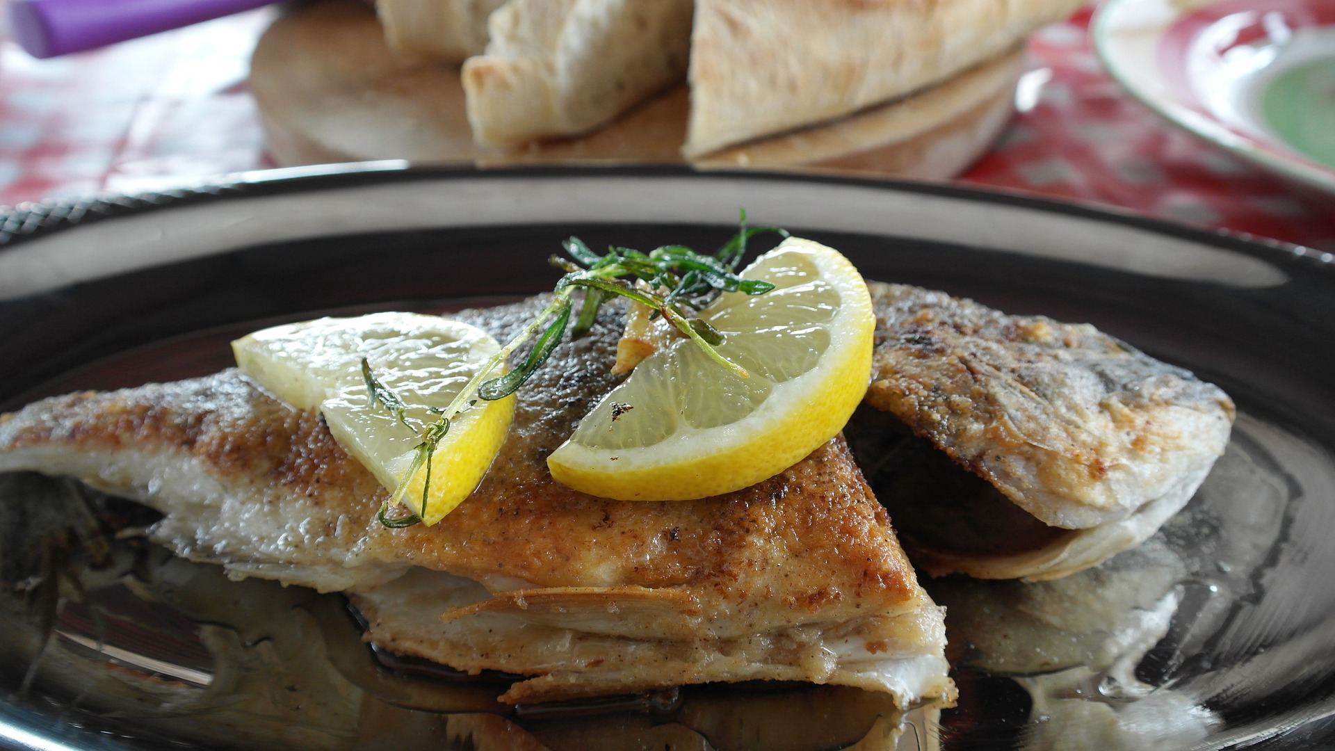 baked whole sea bream