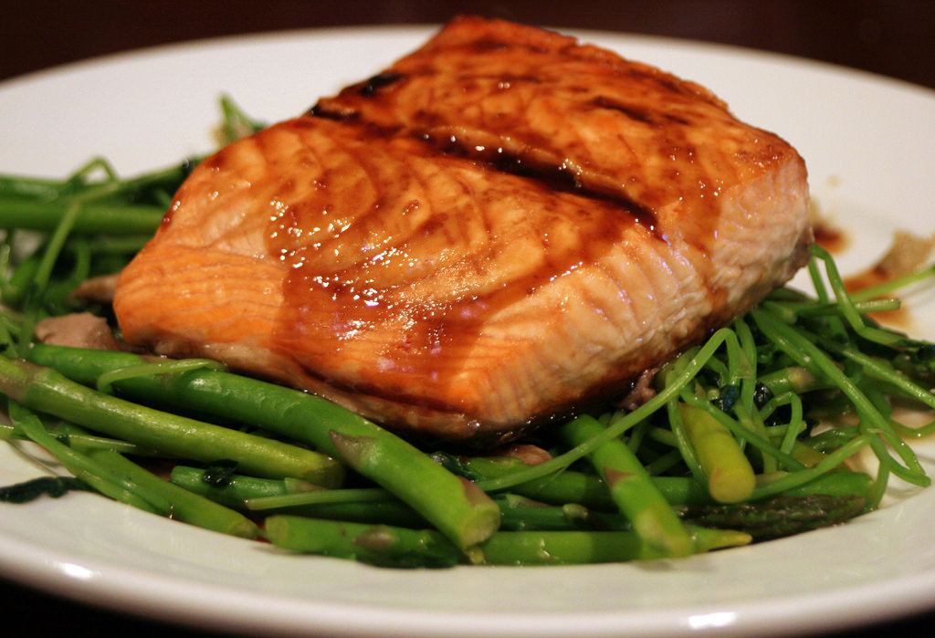 Sweet glazed salmon