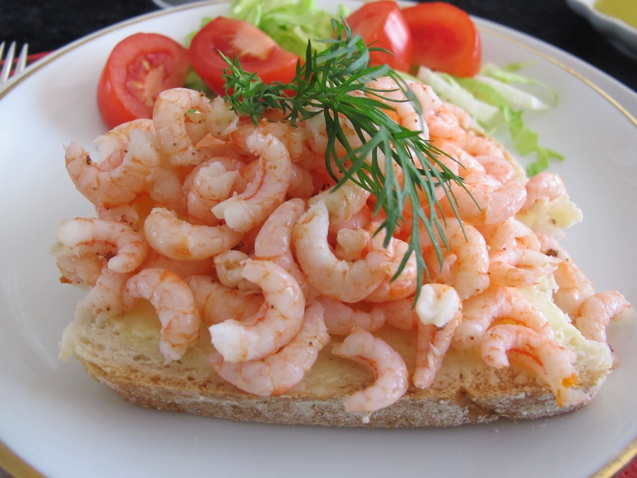 prawns on toast